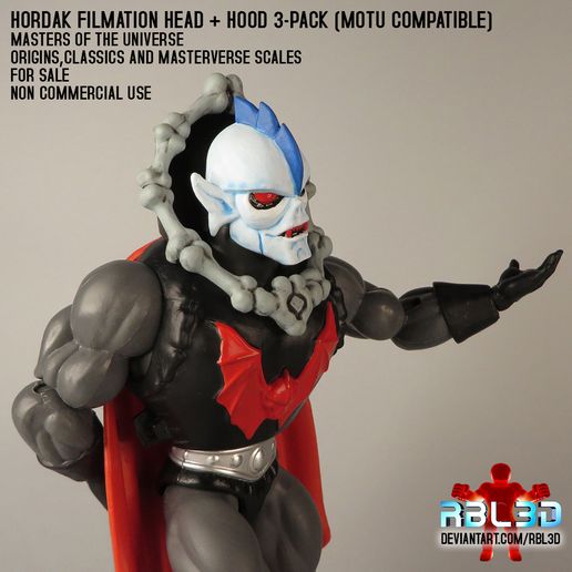 RBL3D_Hordak_Filmation_heads_3.jpg Hordak Cartoon heads + hood (Motu compatible)