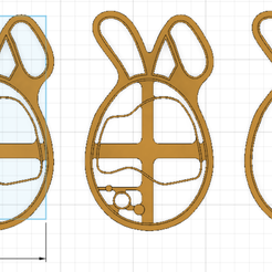 1.png Free STL file Easter Bunny Cookie cutter・3D printer design to download