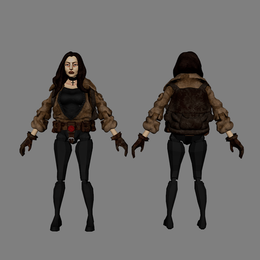 🦸 Liz Sherman - Hellboy articulated figure・ OBJ File for