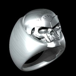 skullRing_display_large.jpg Free STL file Skull Ring・Model to download and 3D print