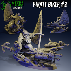 piratebiker2.png 3D file Pirate Biker #2・Model to download and 3D print