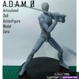 A.M Articulated Dall ActionFigure Model Zero NTA LAPTOP & 3DPRINTER A.D.A.M 0 (Articulated Doll Actionfigure Model 0) - Resin 3D Printed