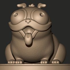 a.jpg STL file PUG DOG: MONCHI // The Mitchells Vs The Machines・3D printer design to download