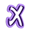 x_Low_case.stl disney - alphabet font - cookie cutter