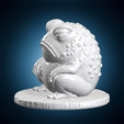 sapo-resmungo-no-nenfar-stl-3d-print-turntable-05-288deg.png Grumpy Frog on Lily Pad 3D Print Model