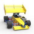 26.jpg Diecast Supermodified front engine Winged race car V2 Scale 1:25