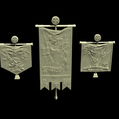 untitled.png 3D file Crusader Banner Variety Pack・3D print design to download