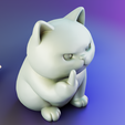 render_24.png Dedo corazón de gato serio
