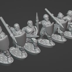 Levy-Spearmen.jpg Archivo STL 2º Barons War Levy Spearmen・Modelo para descargar e imprimir en 3D