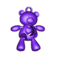 FIDGET BEAR.stl TEDDY, ARTICULATED AND FIDGET KEYCHAIN printed in place without supports