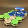 IMG_2948.jpg WATER SET - "HEX" TILES FOR A HIGHLY DETAILED 3D GAME BOARD.