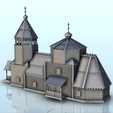 46.png Slavic wooden church with large bell tower (11) - Warhammer Age of Sigmar Alkemy Lord of the Rings War of the Rose Warcrow Saga