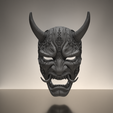 untitled312.png Oni Demon Mask STL – Horned Dark Fantasy Mask 3D Print Model