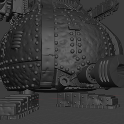 gutbuster-promo.png Free STL file Chonky Stompy Ork Robot Belly Gun・Object to download and to 3D print, CaptynBob