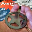 3dhubspolish.jpg Proto-pasta Sheriff Star Badge Metal Composite Test Piece