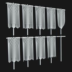 Banners.jpg Файл 3D Пустые баннеры SM・Шаблон для 3D-печати для загрузки