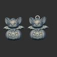 cute-bat-sitting-in-big-pumpkin-9.jpg hallowen cute bat sitting in big pumpkin decor