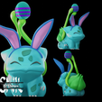 bulbasur-east2.png Bulbasaur Print in Place + Easter Deco (no support)