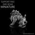 dire-boar-miniature-sculpt-2.jpg Giant Dire Boar Support Free Miniature