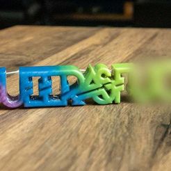 QAF02Blur.jpg Free STL file QueerAsF*ck Necklace・3D printable model to download