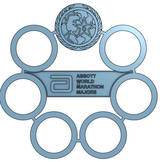 World Marathon Majors 6 Star Coin Holder V2 **ONLY** 3D model