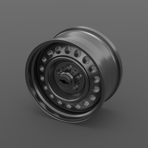 Chevrolet Steel Wheel Rim OEM Style – 3D Printable STL