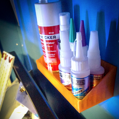 Capture d’écran 2017-03-10 à 15.50.15.png Free STL file Small Glue Shelf・3D printing template to download
