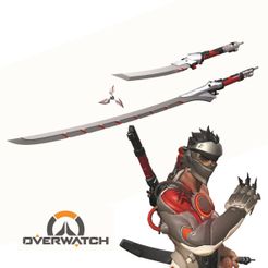 Sin título-2.jpg STL file Overwatch Genji Blackwatch Weapons・Design to download and 3D print, ArtViche