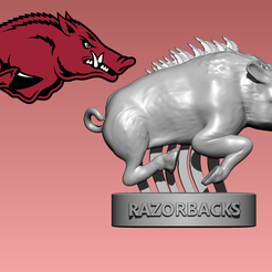 hgh.png STL file Arkansas Razorbacks football statue - FBS - NCCA - 3d print・3D printable model to download