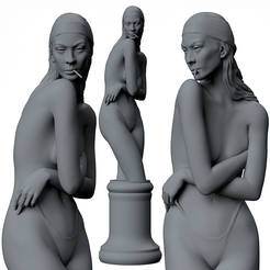 001.png STL-Datei Mädchen-Torso・3D-druckbares Modell zum Herunterladen