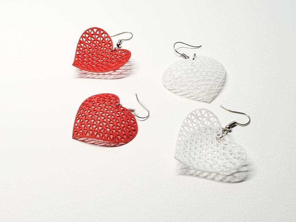 92449507_1253008364887935_2694130764559155200_o.jpg Free STL file [Mathematical Art] Delaunay triangulation heart shape earrings・3D printable model to download, Kay