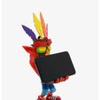 Crash-Bandicoot-Tiki-Mask-007.jpg Crash bandicoot cellular joystick holder with mask