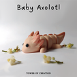 articulated3dprintdragons1.png ARTICULATED BABY AXOLOTL - PRINT IN PLACE - NO SUPPORTS