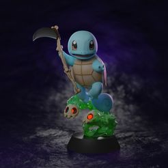 SQUIRTLE-COLOR-2.jpg Free STL file SQUIRTLE x DUSKULL POKEFUSION free・3D printing design to download