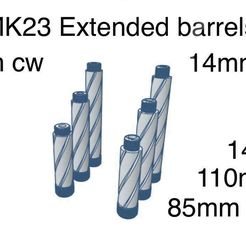 Barrel pic.jpg Airsoft MK23 SSX23 TM Barrel Extension - DMR - Carbine Kit