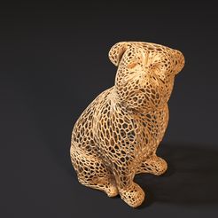 10009.jpg Fichier 3D Chien de Voronoï・Objet pour imprimante 3D à télécharger
