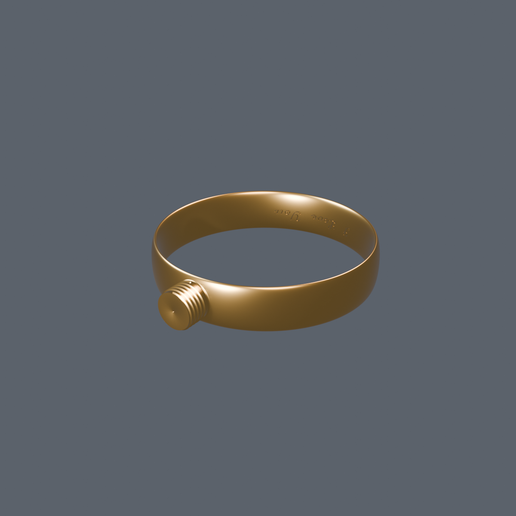 Engineer Bolt Wedding Band
