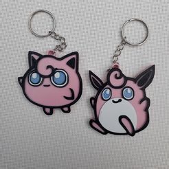 20230520_075500.jpg Файл 3D JIGGlYPUFF & WIGGLYTUFF POKEMON KEYCHAIN・Дизайн 3D-печати для загрузки3D