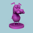 render 01.png Courage - The Cowardly Dog - Low Poly Printable Miniature