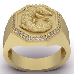 keyshot-jewelry-scene-setup-set-3.10380.jpg Файл STL Кольцо "Крокодил・Модель для загрузки и 3D-печати