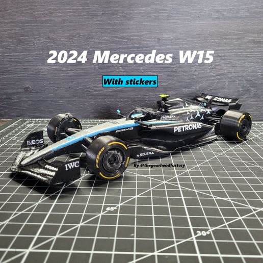 🚗 2024 Mercedes W15 - The last of Hamilton's Mercedes・ 3D File