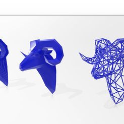 1.jpg Ram - Ram - Voxel - LowPoly - Wireframe 3D Model Print