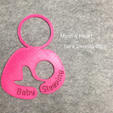 mom1.png Free STL file Door hanger 4 - For a sleeping baby・Model to download and 3D print