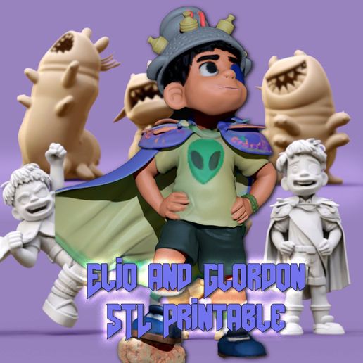 🎨 Elio y Glordon tres poses Imprimible・Archivo 3D para Impresión 3D・Cults