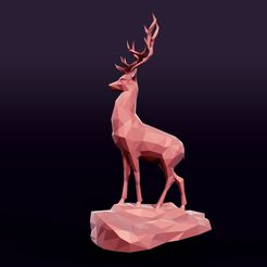 I1.jpg Polygonal Deer Statue