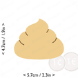 poop~2.25in-cm-inch-cookie.png Poop Cookie Cutter 2.25in / 5.7cm