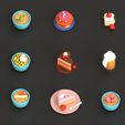 1.jpg Food 3D Model Pack | STL Printable Miniature Meals | Dollhouse Kitchen Props