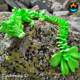 signal-2022-03-15-140347_020.png Lucky Clover Dragon, St. Patrick's Day Articulating Flexi Wiggle Pet, Print in Place, Fantasy Shamrock Dragon