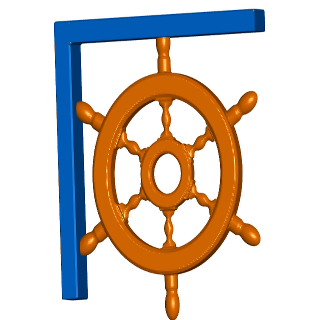 SWBside.png Télécharger le fichier STL gratuit Support de tablette de roue de navire (montage par vis ou par ruban adhésif) • Objet pour imprimante 3D, ToaKamate