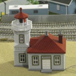 0.JPG Archivo STL gratis Faro de Mukilteo con faro giratorio・Diseño por impresión en 3D para descargar